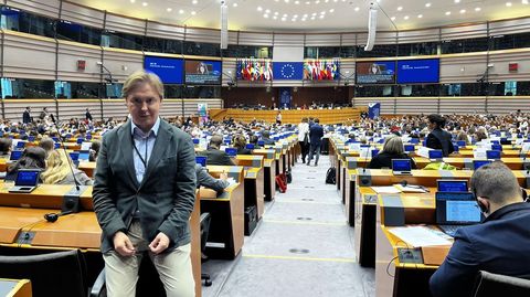 Jesús Gamallo, este miércoles en el Parlamento Europeo