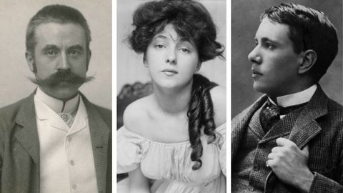 El arquitecto Stanford White, la joven modelo art�stica Evelyn Nesbit y el heredero Harry K. Thaw, los implicados en el��juicio del siglo�