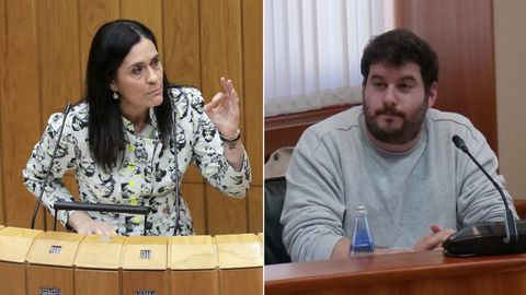Paula Prado, viceportavoz del PP, a la izquierda; y Paulo R&iacute;os, diputado del BNG, a la derecha