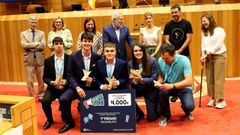 Los alumnos de Ollos Grandes que ganaron el premio de Parlamento Xove