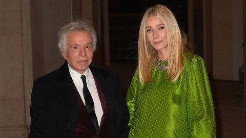 Giancarlo Giammetti y Gwyneth Paltrow, en el desfile de Valentino.