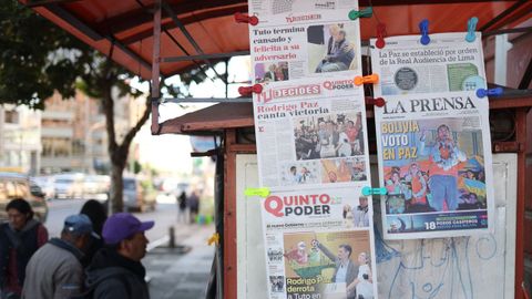 Portadas de la prensa boliviana con los resultados de la segunda vuelta de las presidenciales