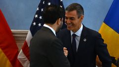 Pedro S�nchez y Zohran Mamdani, durante su entrevista
