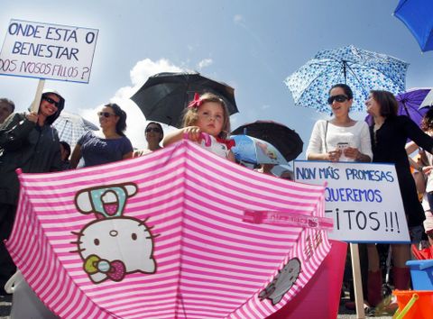 Los padres se manifestaron en septiembre de 2014 para exigir la renovaci�n de la guarder�a. 