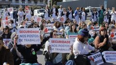 Manifestaci&oacute;n para protestar por las agresiones al personal sanitario.