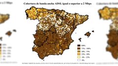 Mapa de la cobertura de banda ancha