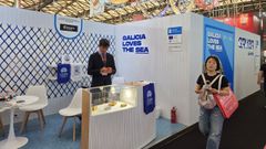 Estand de la Xunta de Galicia en la feria SIAL, en Shangh�i (China).