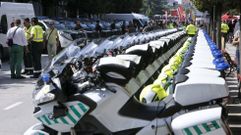 Despliegue de la Guardia Civil de Tr�fico en la etapa de La Vuelta que pas� por Monforte en el 2016