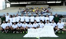 «Más que un puente en el deporte, Ourense CF», rezaba la pancarta en su presentación. 
