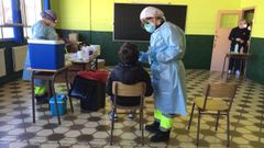 En la imagen, uno de los cribados que se llev� a cabo en el centro con test PCR el pasado mes de marzo