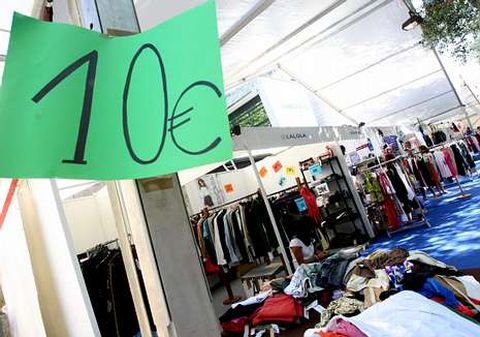 La ropa fue el art�culo m�s abundante en la feria.