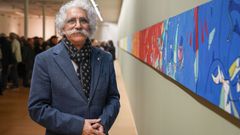 Baldomero Moreiras, en la exposici�n del centro cultural Marcos Valc�rcel de Ourense