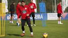 Gerard Valentn entrenando con el Deportivo