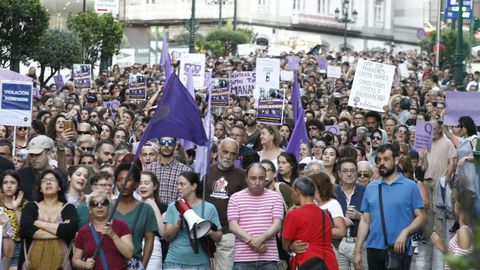 Manifestaci�n en Vigo contra el auto que deja en libertad a los miembros de La Manada