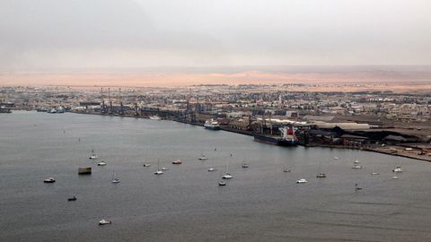 Puerto de Walvis Bay, en Namibia