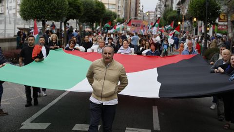 En la imagen, la manifestación para exigir la paz en Gaza celebrada en Vigo esta semana