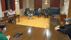 Reuni�n en Poio en la que se decidi� cancelar las principales citas del carnaval