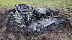 Imagen del coche Range Rover de Roi Fabello, aportada al procedimiento judicial, que habr�a quemado en un monte de Vilanova de Arousa al sospechar que la Polic�a Nacional le hab�a colocado una baliza
