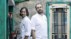 Kike Pi�eiro (a la izquierda) y Eloy Cancela (derecha), de A Horta d'Obradoiro.