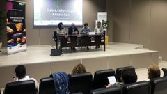 El curso de la USC fue inaugurado en el centro c�vico por la primera teniente de alcalde, Gloria Prada; Mar�a Esther Olveira (que codirige las jornadas junto con Carolina Casal) y los alcaldes de Pant�n y Sober 