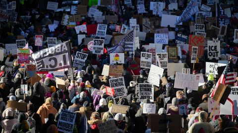 Una de las protestas en Mine�polis de este viernes