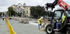 Los obreros trabajar�n durante este mes en el tramo que resta, el que va del and�n de Riazor hasta las Esclavas.