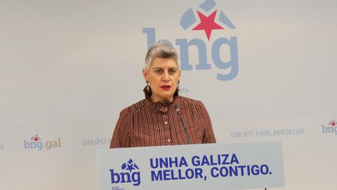 La parlamentaria y portavoz de Cultura del BNG, Mercedes Queixas.