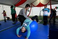 Adem�s de juegos, en la carpa se programan espect�culos a las 11 y a las 17 horas.