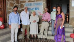 Visita de los miembros de entidades colaboradoras en la rehabilitaci�n del centro de acogida de Sobrado do Bispo