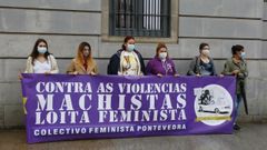 Concentraci�n a las puertas de la Audiencia de Pontevedra antes de celebrarse el juicio