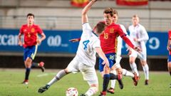 Marc Gual en un partido con Espa�a Sub-21