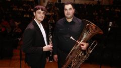 Pablo Ares (clarinete) y Daniel Varela (tuba), ganadores del concurso de solistas del Conservatorio Superior de Msica de A Corua