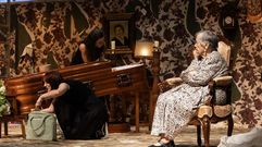 Un momento de la representaci&oacute;n de Yo solo quiero irme a Francia, en Vimianzo