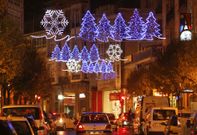 El alumbrado de la calle O H�rreo, que se encendi� en la noche del pasado martes. 