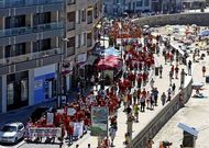 La �ltima gran protesta contra las preferentes reuni� el s�bado a 5.000 afectados en Sanxenxo.