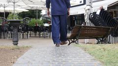Peque�o tramo del parterre que ha sido arreglado. 