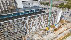 En la imagen, el nuevo edificio asistencial del Arquitecto Marcide