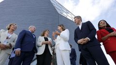 La ministra Teresa Ribera visita el edificio de madera de Lugo