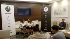 Luca Surez y Luisa Pita presentaron las actividades de Aberto en Santiago
