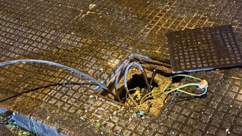 Punto de robo de cable