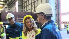 Yolanda Daz, este medioda en Navantia Ferrol