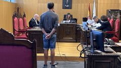 El acusado, durante el juicio en Ourense