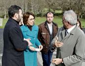 El presidente de Icos, Javier Taboada; Raquel Arias; el portavoz local del PP, Ram�n Fern�ndez Reinoso: y el alcalde Manuel Varela.