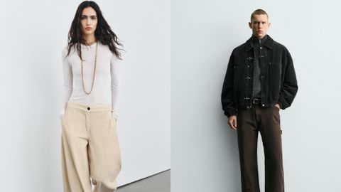 Dos looks con pana de Zara