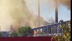 Las im�genes del incendio de Arcelor