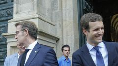 Feijoo y Casado, en una de las �ltimas visitas de este �ltimo a Galicia
