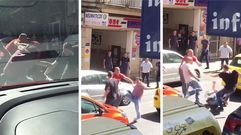 Trifulca de tr�fico en el centro de Ourense