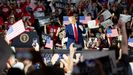 El presidente de Estados Unidos, Donald Trump, en un mitin en M�chigan para celebrar sus cien d�as al frente de la Casa Blanca.