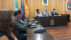 Rueda de prensa del alcalde de Cambre en la que comunic� la situaci�n de bloqueo del Concello