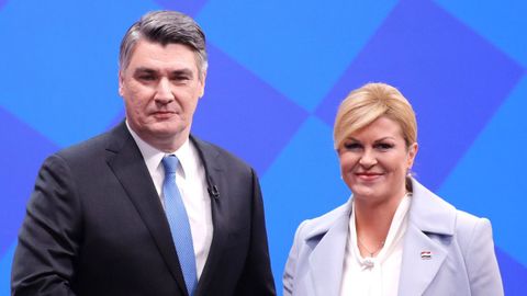 Zoran Milanovic y Kolinda Grabar-Kitarovic